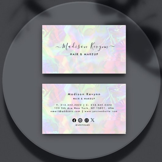 Carte De Visite Maquillage esthétique moderne et élégant