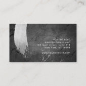 Carte De Visite Maquillage et cheveux argent élégant et moderne (Dos)