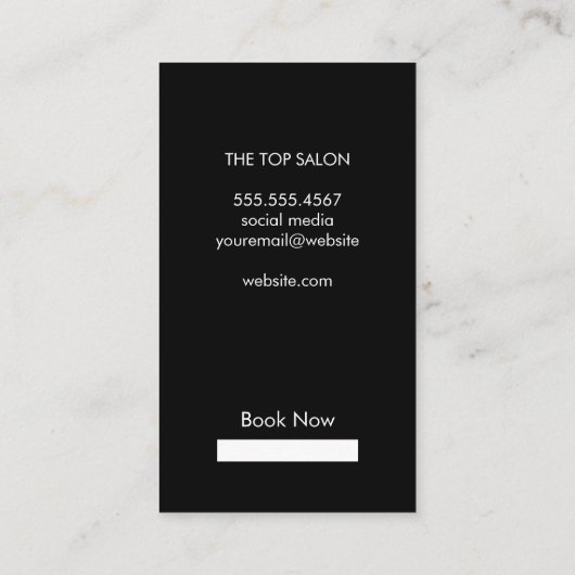 Carte De Visite Maquillage et cheveux | Baise à lèvres (Dos)