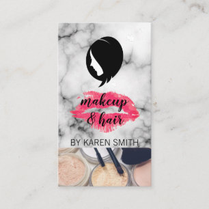 Carte De Visite Maquillage et cheveux Beautician Liste de cont