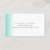 Carte De Visite Maquillage et cheveux blancs à la menthe (Dos)