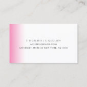 Carte De Visite Maquillage et cheveux blancs roses modernes (Dos)