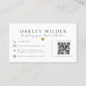 Carte De Visite Maquillage et cheveux de code QR moderne (Dos)