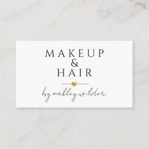Carte De Visite Maquillage et cheveux de code QR moderne