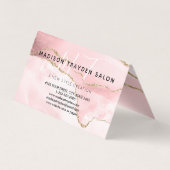 Carte De Visite Maquillage et salon de coiffure Rose Parties scint (Dos)