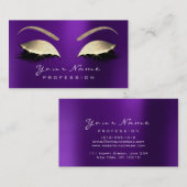 Carte De Visite Maquillage Eyebros cils Lashes Parties scintillant (Devant / Derrière)