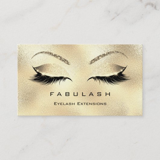 Carte De Visite Maquillage Eyebros Lashes Parties scintillant Verr (Devant)