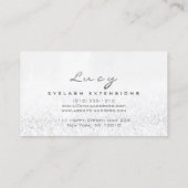Carte De Visite Maquillage Eyebros Nom Lashes Parties scintillant (Dos)