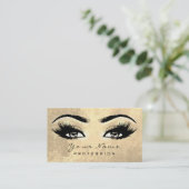 Carte De Visite Maquillage Eyebross Eyes Lashes Or Brown Lux (Debout devant)