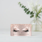 Carte De Visite Maquillage Eyebrosses Lashes Rose rose Étincelle s (Debout devant)