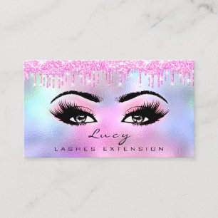 Carte De Visite Maquillage Eyebrow cheveux Eyelash Parties scintil