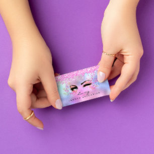 Carte De Visite Maquillage Eyebrow cheveux Eyelashes Parties scint