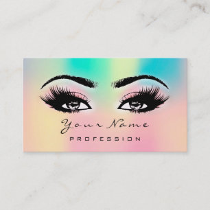Carte De Visite Maquillage Eyebrow Eyelashes Parties scintillant H