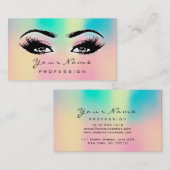 Carte De Visite Maquillage Eyebrow Eyelashes Parties scintillant H (Devant / Derrière)