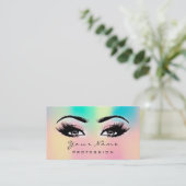 Carte De Visite Maquillage Eyebrow Eyelashes Parties scintillant H (Debout devant)