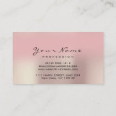 Carte De Visite Maquillage Eyebrow Eyes Lashes BLUSH Ombre Rose (Dos)
