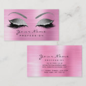 Carte De Visite Maquillage Eyebrow Eyes Lashes Parties scintillant (Devant / Derrière)