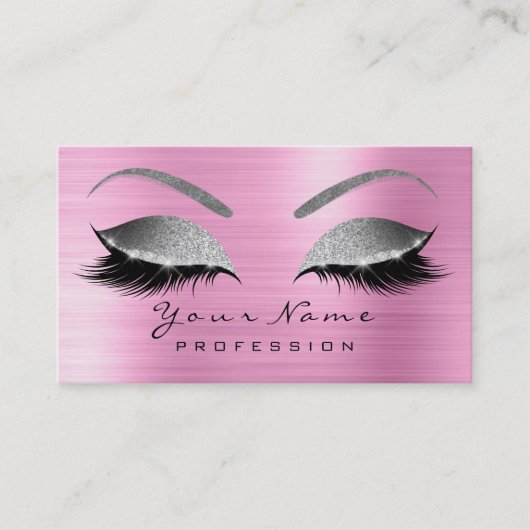 Carte De Visite Maquillage Eyebrow Eyes Lashes Parties scintillant (Devant)
