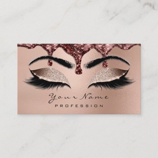 Carte De Visite Maquillage Eyebrow Eyes Lashes Parties scintillant (Devant)