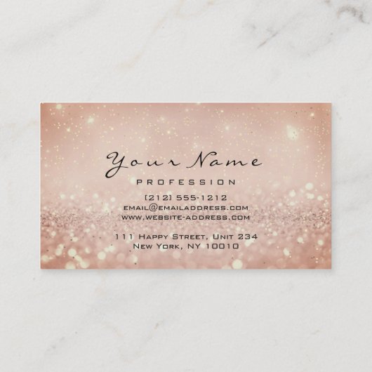 Carte De Visite Maquillage Eyebrow Eyes Lashes Parties scintillant (Dos)