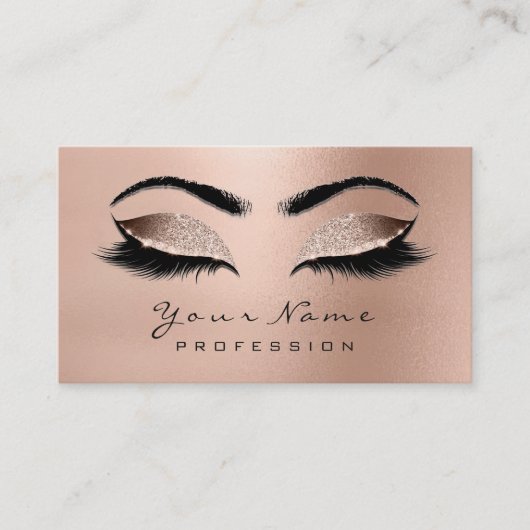 Carte De Visite Maquillage Eyebrow Eyes Lashes Parties scintillant (Devant)