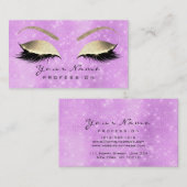 Carte De Visite Maquillage Eyebrow Eyes Lashes Parties scintillant (Devant / Derrière)