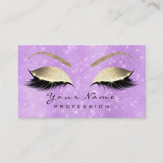 Carte De Visite Maquillage Eyebrow Eyes Lashes Parties scintillant (Devant)