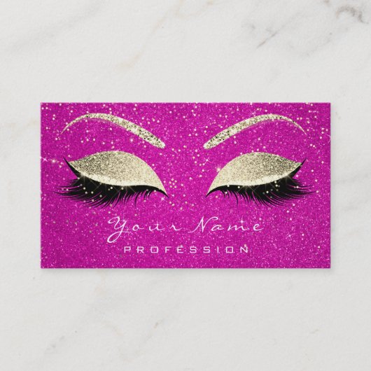 Carte De Visite Maquillage Eyebrow Eyes Lashes Parties scintillant (Devant)