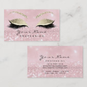 Carte De Visite Maquillage Eyebrow Eyes Lashes Parties scintillant (Devant / Derrière)