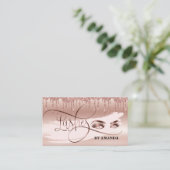 Carte De Visite Maquillage Eyebrow Eyes Lashes Rose Gold (Debout devant)