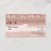 Carte De Visite Maquillage Eyebrow Eyes Lashes Rose Gold (Dos)
