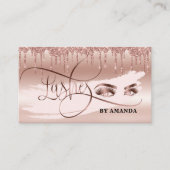 Carte De Visite Maquillage Eyebrow Eyes Lashes Rose Gold (Devant)