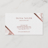 Carte De Visite Maquillage Eyebrow Eyes Lashes Rose Gold Floral (Dos)