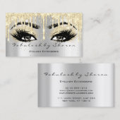 Carte De Visite Maquillage Eyebrow Lash Parties scintillant goutte (Devant / Derrière)