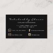 Carte De Visite Maquillage Eyebrow Lashes Parties scintillant Cora (Dos)