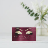 Carte De Visite Maquillage Eyebrow Lashes Parties scintillant Crys (Debout devant)