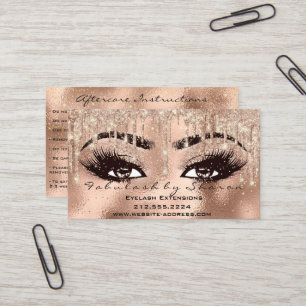 Carte De Visite Maquillage Eyebrow Lashes Parties scintillant Déch