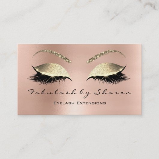 Carte De Visite Maquillage Eyebrow Lashes Parties scintillant Diam (Devant)