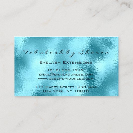 Carte De Visite Maquillage Eyebrow Lashes Parties scintillant Drif (Dos)