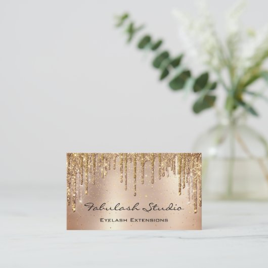 Carte De Visite Maquillage Eyebrow Lashes Parties scintillant Driv (Debout devant)