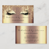 Carte De Visite Maquillage Eyebrow Lashes Parties scintillant Driv (Devant / Derrière)