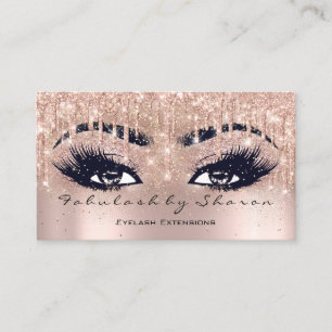 Carte De Visite Maquillage Eyebrow Lashes Parties scintillant Étin
