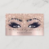 Carte De Visite Maquillage Eyebrow Lashes Parties scintillant Étin (Devant)