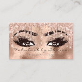 Carte De Visite Maquillage Eyebrow Lashes Parties scintillant Étin (Devant)