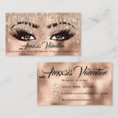 Carte De Visite Maquillage Eyebrow Lashes Parties scintillant Étin (Devant / Derrière)