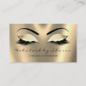 Carte De Visite Maquillage Eyebrow Lashes Parties scintillant Faux (Devant)