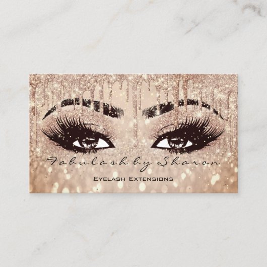 Carte De Visite Maquillage Eyebrow Lashes Parties scintillant gout (Devant)