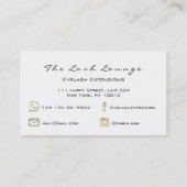 Carte De Visite Maquillage Eyebrow Lashes Parties scintillant Or B (Dos)