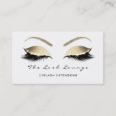 Carte De Visite Maquillage Eyebrow Lashes Parties scintillant Or B (Devant)