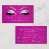 Carte De Visite Maquillage Eyebrow Lashes Parties scintillant Silv (Devant / Derrière)